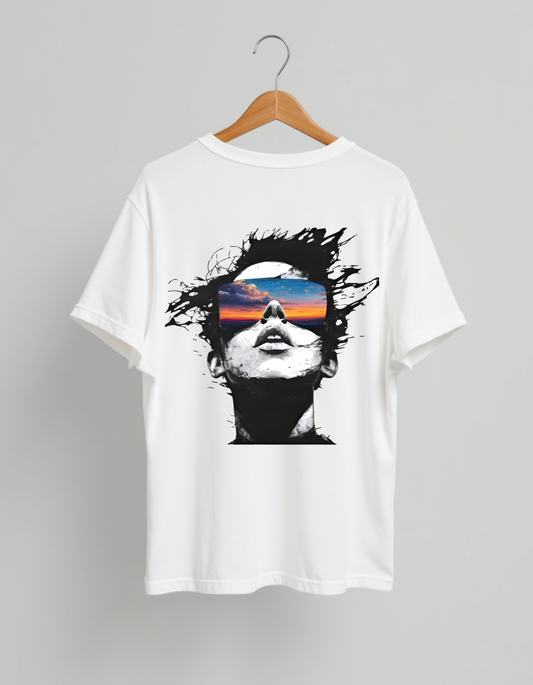 Oversized Tee - Sunset Face