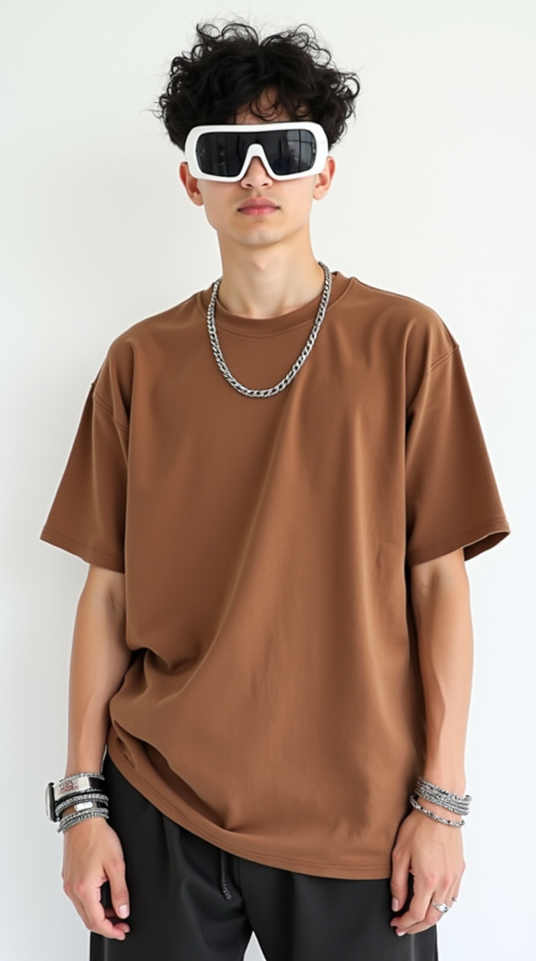 Oversized Tee - Brown