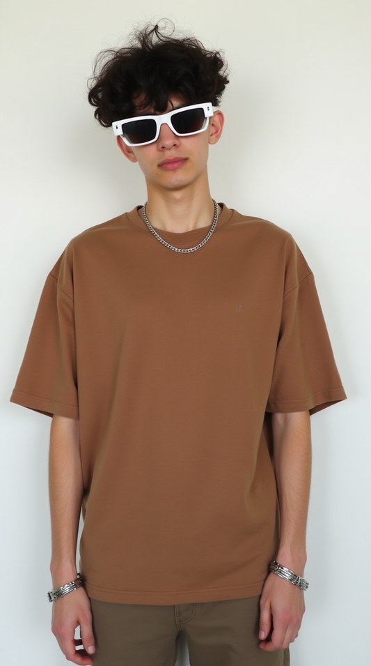 Oversized Tee - Brown