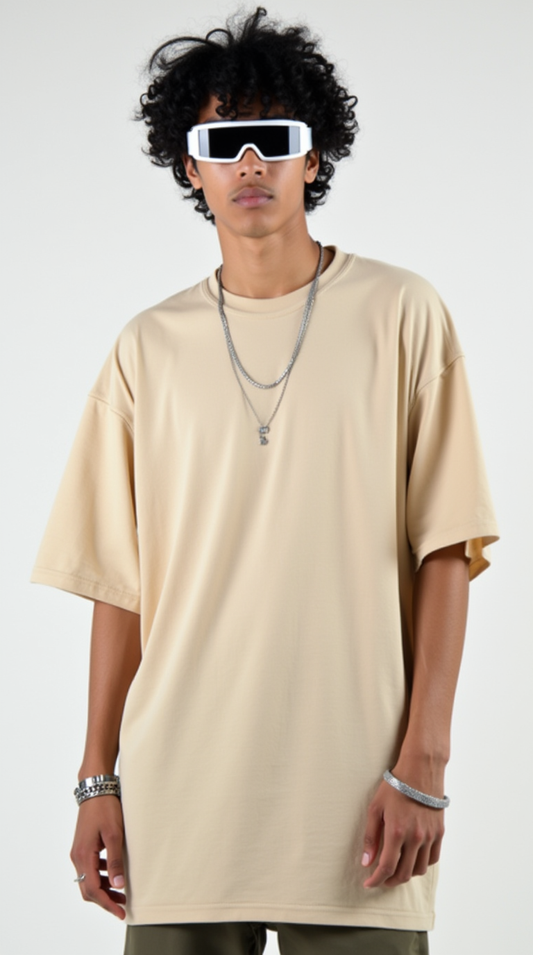 Oversized Tee - Beige