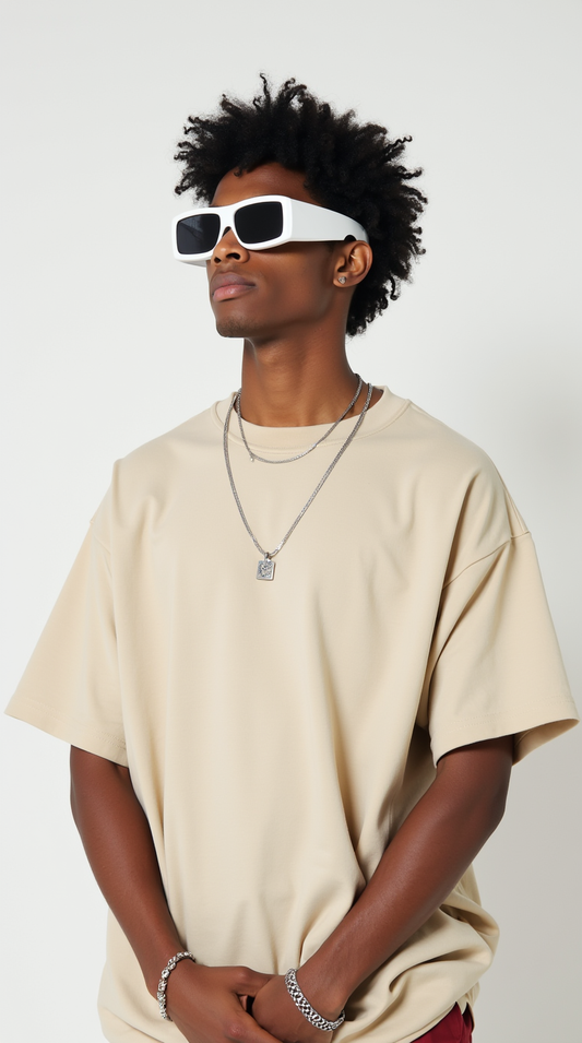 Oversized Tee - Beige